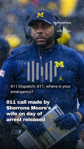 Kelli Moore, the wife of former Michigan head football coach Sherrone Moore, fired last month after the university found credible evidence that he was having a relationship with a staff member, expressed concern for her husband’s safety in an emotional call to 911. The call was obtained Friday by The Detroit News from the Ann Arbor Police Department through an open-records request. Link in bio for more. #DetroitNews | Detroit News