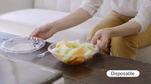 Stock Your Home Plastic Bowls with Lids (50 Count) 48 Oz. Disposable To-Go Containers – Large Airtight Bowls for Dinner or On-the-Go Meals