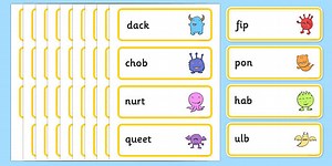 Year 1 Phonics Screening Check Children's Materials Flashcards