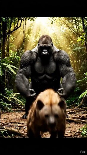 Silverback Gorilla vs Hyena Pack ⚡ Jungle Dominance Fight Predator Vs Pack