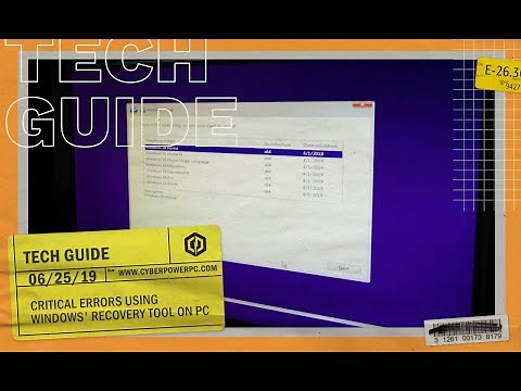 (How to Fix) Critical Errors Using Windows' Recovery Tool on PC | (Tech Tips with CyberPowerPC)