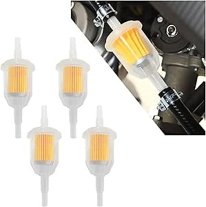 4 PCS Gas Inline Fuel Filters with Magnet, Inline Gas Fuel Filter for Motorcycle Lawn Mower Small Engine, 1/4" and 5/16" Fuel Filter Fit Snowmobiles, Tractors, Car Accessories (4PCS)