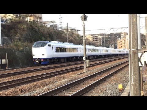 【オール純白】JR西日本琵琶湖線 271系検査明けキティラッピング解除＋281系 キティラッピング解除 遅延中？松本踏切を低速通過 20260120