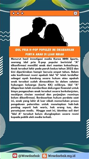 Idol K-Pop Pria Populer Ini Punya Anak di Luar Nikah dengan Mantan Pacarnya #shorts