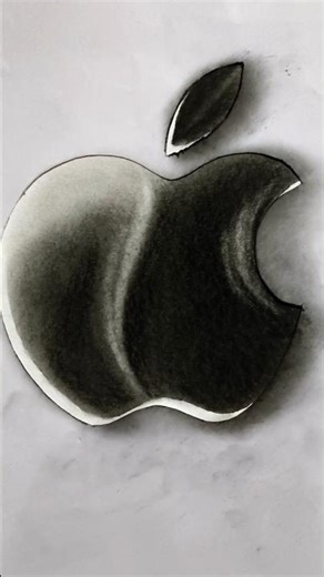 Charcoal APPLE 🍎 LOGO | Realistic #shorts #iphone