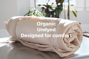 Organic Cotton Nap Mat: Undyed, Naturally Colored, Sensory-friendly Toddler Travel Bed - Etsy