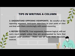 LESSON 9: PERSONAL VIEWPOINT: Writing Column