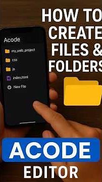 Acode Editor: How to create Files & Folders #codingonmobile #coding #icodetips #codeeditor #viral