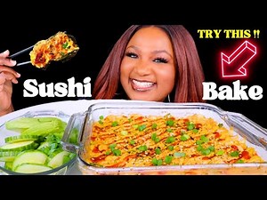 SUSHI BAKE MUKBANG | VIRAL TIKTOK FOOD TREND