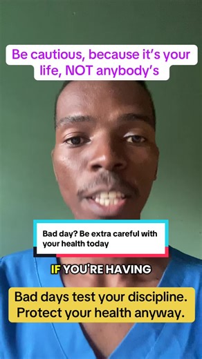 If you’re already sick and having a bad day, that’s the time to be more cautious with your body. When the body is weak, small mistakes like poor diet, stress, lack of rest, or skipping your routine can quickly turn a simple condition into a bigger health problem. Take it slow today. Eat light and healthy foods, drink enough water, rest your body, and avoid things that irritate your system. When you protect your body during the tough days, you give it a better chance to heal faster and avoid comp