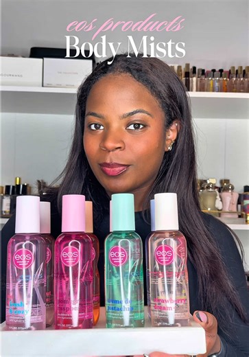 Sweet, fruity, flirty, and fresh @eos Products really made a body mist for everyone! 🤩🩷 #perfumetiktok #bodymist #eos #smellgood #affordableperfume