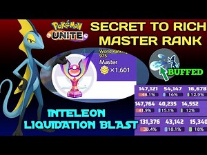 CLIMBING MASTER RANK FAST ⚡ WITH INTELEON | POKEMON UNITE | #shorts #inteleon