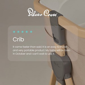 Enjoy safe and comfortable side-by-side sleeping with the Lunar bedside crib. Attaching to your bedframe, Lunar allows for close comfort, easy feeds, and safe sleep throughout those precious early months with its drop-down panel, incline setting and natural bamboo-lined mattress. | Silver Cross | Facebook