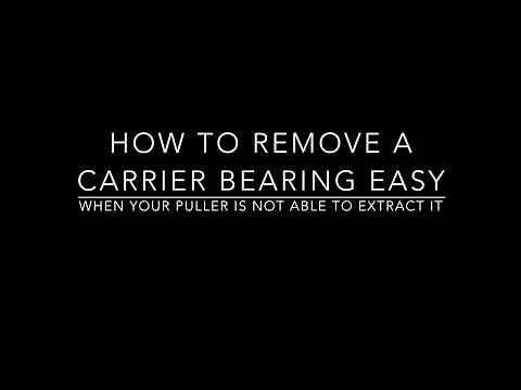 How to change a carrier bearing without a puller or if it is hard to remove
