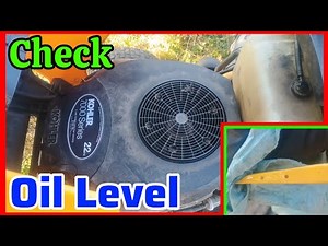 How to Check Oil Level on a Lawn Mower w/ Kohler Courage or 7000 Series V-Twin Engine