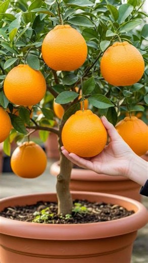 New Orange Tree Planting Methods To Harvest Oranges! #shorts #farming #satisfying