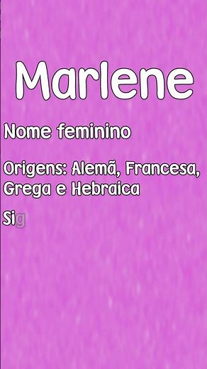 MARLENE - MEANING AND ORIGIN OF THE NAME [SHORTS]