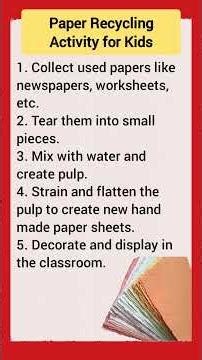 Recycle Paper | How to make paper at home #trending #viral #crafts #recyclepaper #3rs #recycling