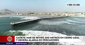 Cañete: mar se retira 200 metros en Cerro Azul y genera preocupación