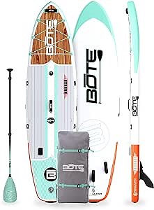 BOTE 10' FT 6" Breeze Aero Inflatable Stand Up Paddle Board, MAGNEPod Compatible Blow Up iSUP Great for Adults Kids Family Travel Friendly Multiple Sizes Color Options