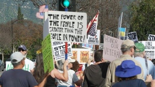 Protesters rally against Trump a year since White House return People take to the streets in New York, Boston, and Burbank, California to mark the first anniversary of Donald Trump's return to the White House, with many voicing their opposition to the methods used by Immigration and Customs Enforcement (ICE) agents. | AFP News Agency