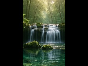 ASMR Waterfall Ambience 🌿 Relaxing Nature Sounds for Yoga, Meditation & Deep Sleep
