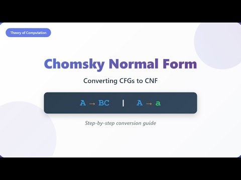 Chomsky Normal Form (CNF) Explained Simply | Convert CFG to CNF Easily!