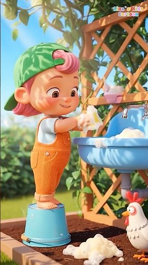 Hand Wash Time 🧼 Cartoon For Kids