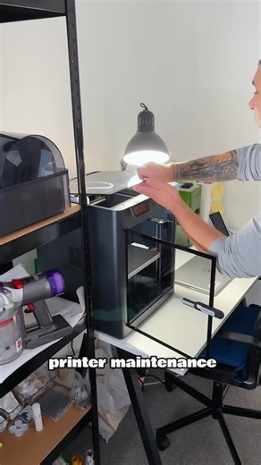 Creat3D Lab 🖨️ 3D prints | Custom Designs | Endless fun on Instagram: "How often do you actually maintain your 3D printer? Not upgrades — real maintenance. After long printing periods, dust, old grease, and filament debris slowly build up. That build-up affects movement, calibration, and print quality more than most people realise. In this video I’m doing proper 3D printer maintenance: • Removing leftover filament and loose debris • Vacuuming the frame, bed area, and fans • Wiping rails to remo