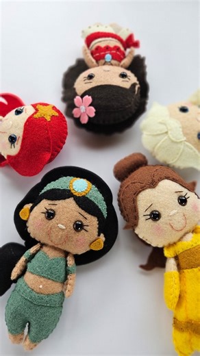 Jill | The Felted Fawn 🇨🇦 on Instagram: "Ariel girl at heart over here. 🧜‍♀️ How about you? #thefeltedfawn #disneyprincess #felt #handmadewithlove #nurserydecor"