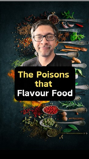 THE POISONS THAT FLAVOUR FOOD Spices define Indian food. In fact, the mix of spices choice of oil that go into the tadka defines every regional Indian cuisine. Spices also fundamentally shaped the history of south and south east Asia for the last 500 years. They also, it turns out, helped plants defend themselves for millions of years and it took human ingenuity to realise that they are amazing in small quantities #reelkarofeelkaro #reels #reelsofinstagram #food #foodscience #science #indianfood