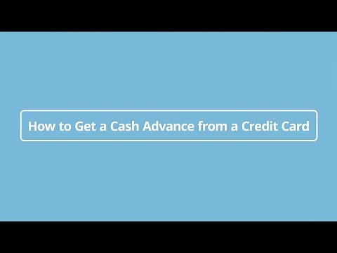 How to Get a Cash Advance from a Credit Card