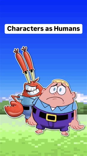 AnimationRewind on Instagram: "Cartoon Characters who became Human: #spongebob"