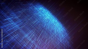 Digital Data Business Hitech Network Background Loop/ 4k animation of an abstract digital data business technology background including connected lines and numbers with depth of field shifting and sea