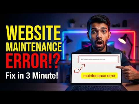 How to Fix Briefly Unavailable for Scheduled Maintenance Error in WordPress