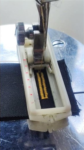 Sewing buttonhole pattern using a semi portable sewing machine #sewing