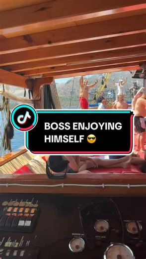 The Boss Enjoying Himself on a Marmaris Boat Trip