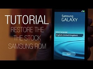Tutorial: How to restore the stock ROM on Samsung Galaxy S2 (i9100)