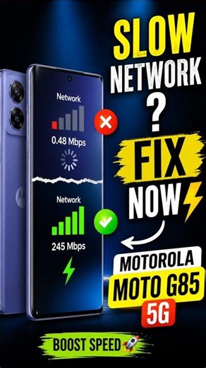 Motorola Moto G85 5G: How to Fix Internet Speed | Network problem #motog85 #shorts