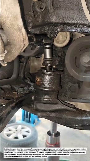 Ball Joint Replacement Using Impact Tool | Car Suspension Repair Process.