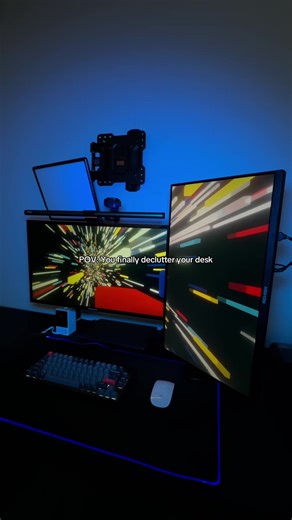 Stack your monitor top and bottom, side by side, and even vertically #dualmonitor #monitorarm #huanuo