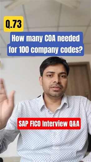 SAP FICO Interview Question & Answer | How many chart of accounts is needed?