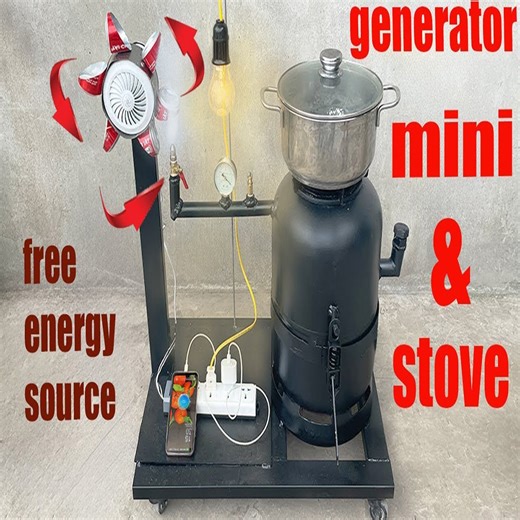 mini generator DIY! Free energy source from waste oil stove Creative inventions LMTN | Trash Upcycle DIY