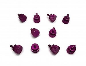 10x Anodized Aluminum Computer Case Thumbscrews 6-32 Thread Computer Cover Power Supply PCI Slots Hard Drives DIY Purple