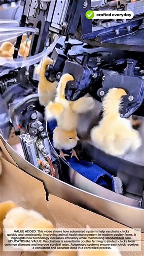 Automated Chick Vaccination Process | Modern Poultry Farming Technology #craftedeveryday