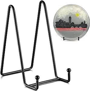 TR-LIFE 4 Pack 6 Inch Plate Display Stands -Picture Holder Stand for Decorative Plate, Book, Photo Frame Easel (Black)