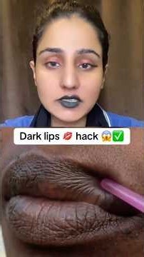Dark lips turn into black hack 😱✅#lips #hack