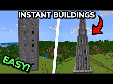 HOW TO INSTANTLY MAKE BUILDINGS in Minecraft Survival