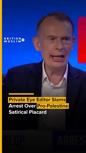 Ian Hislop, editor of Private Eye, criticised the arrest of a man holding a placard featuring a satirical cartoon from the magazine during a pro-Palestine protest. He said the cartoon highlighted the UK government's double standards—banning Palestine Action as a terrorist group while ignoring Israel’s killing of starving civilians in Gaza aid queues. #Privateeye #LBC #viral #magazine #cartoon #protest #UK #ban #Palestine #Action | BritishMuslimTV