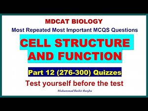 Cell Structure and Function MCQs Part-12 #mdcatbiology #biologymcqs #cellstructureandfunctionmcqs